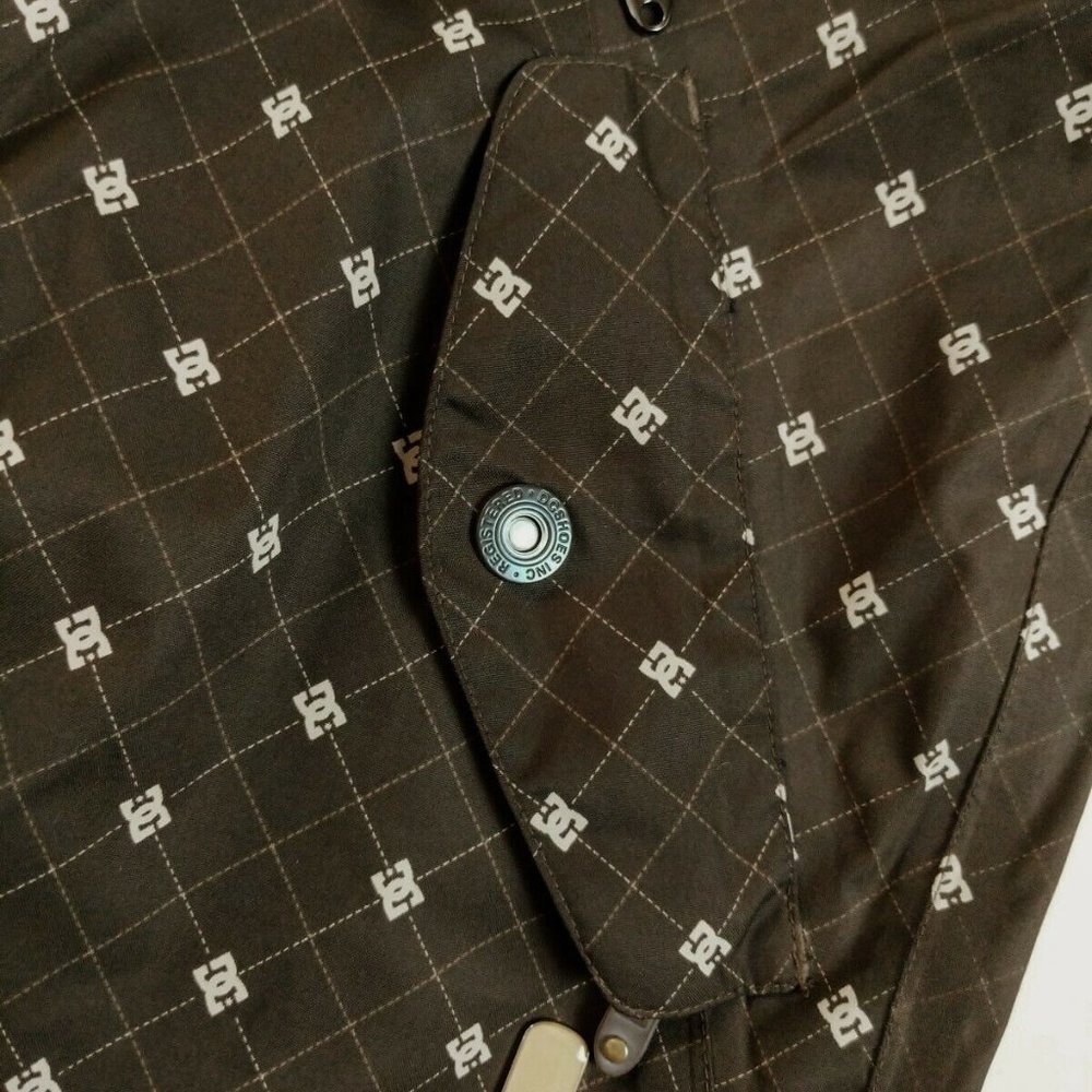 DC Logo Brown Tan Windbreaker Snowboard Pants XL